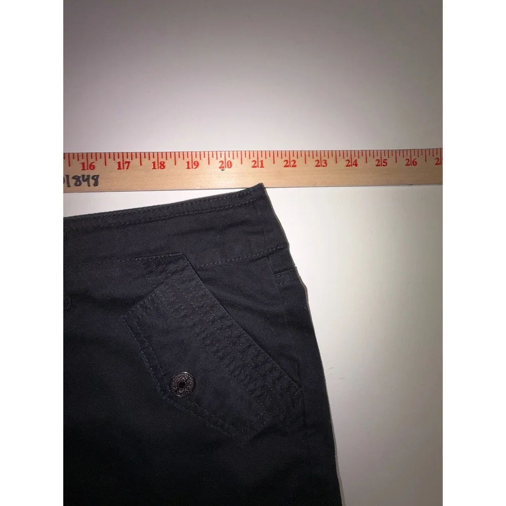 Venezia Shorts 22 Black Cotton Cargo Utility‎ Cuffed Drawstring Plus Size